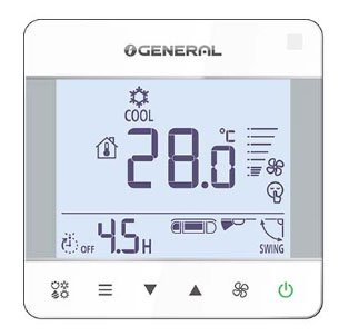 O General Compact Wired Remote Controller UTY-RCRGZ1